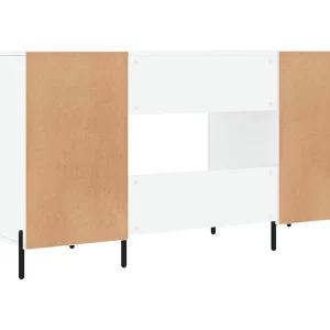 Fort Payne  Bureau 140x50x75 cm bewerkt hout hoogglans wit
