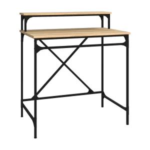 Fole  Bureau 80x50x90 cm bewerkt hout en ijzer sonoma eikenkleurig