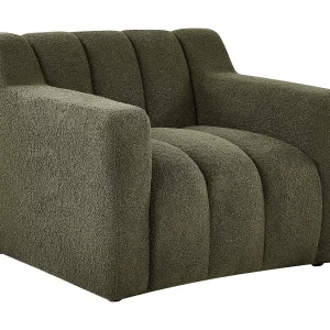 Fauteuil AGERUP Bouclé Donkergroen