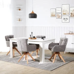Eetkamerstoel Set 58,5x84x60 cm Grijze Eames Stoelen
