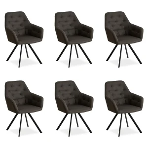 Eetkamerstoel Set 59x88x57 cm Antraciet Eames Stoelen