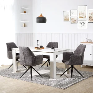 Eetkamerstoel 61×92,5×60 cm grijs modern eivormige stoel Eetkamerstoel 61×92,5×60 cm grijs modern eivormige stoel