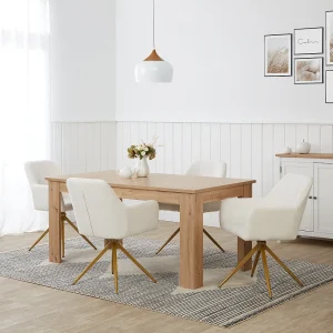 Eetkamerstoel 56x86x60 cm beige