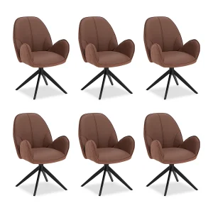 Eetkamerstoel Set 60x90x59 cm Bruin Eames Stoelen