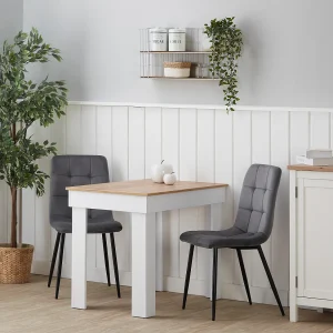 Eetkamerstoel set 43.5x88x50 cm Grijs Eames Stoelen