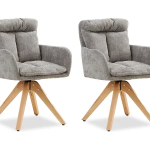 Eetkamerstoel Set 58,5x84x60 cm Grijze Eames Stoelen