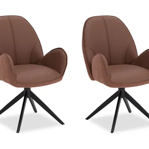 Eetkamerstoel Set 60x90x59 cm Bruin Eames Stoelen