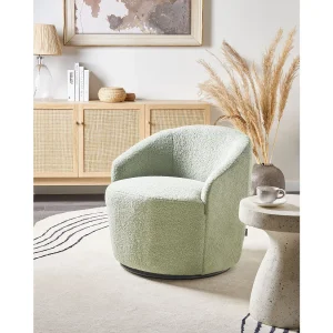 Fauteuil DAVIK Bouclé Lichtgroen Fauteuil DAVIK Bouclé Lichtgroen