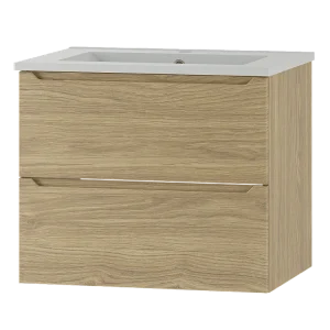 Badkamerset 60 cm Kast met wastafel Eikenhout geolied Etna