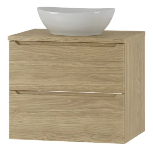 Badkamerset 60 cm Kast met wastafelblad Eikenhout geolied Etna