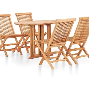Garden Furniture – 5-delige Tuinset inklapbaar massief teakhout Garden Furniture – 5-delige Tuinset inklapbaar massief teakhout