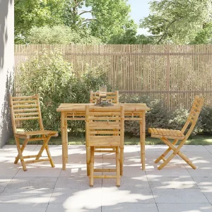 Garden Furniture – 5-delige Tuinset bamboe Garden Furniture – 5-delige Tuinset bamboe