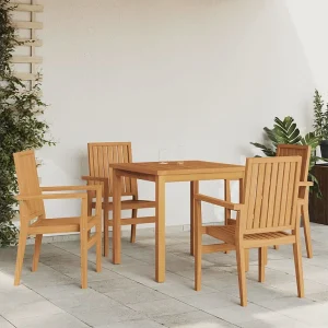Garden Furniture – 5-delige Tuinset massief teakhout Garden Furniture – 5-delige Tuinset massief teakhout