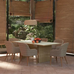 Garden Furniture – 7-delige Tuinset poly rattan bruin Garden Furniture – 7-delige Tuinset poly rattan bruin