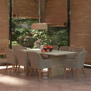 Garden Furniture – 9-delige Tuinset poly rattan bruin Garden Furniture – 9-delige Tuinset poly rattan bruin