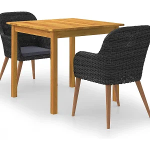 Garden Furniture – 3-delige Tuinset zwart Garden Furniture – 3-delige Tuinset zwart