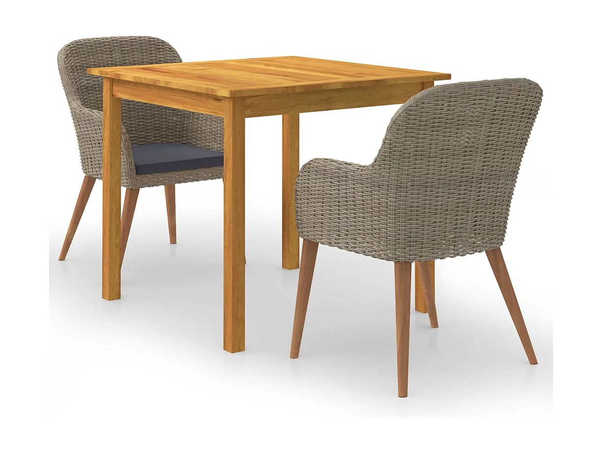 Garden Furniture - 3-delige Tuinset bruin