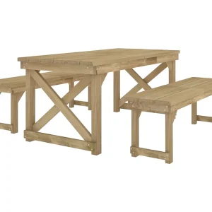 Garden Furniture –  3-delige Tuinset geïmpregneerd massief grenenhout