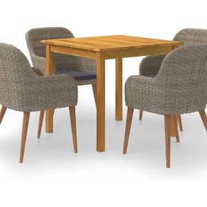 Garden Furniture – 5-delige Tuinset bruin Garden Furniture – 5-delige Tuinset bruin