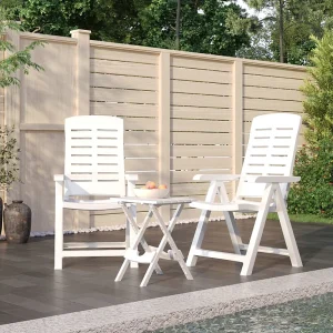 Garden Furniture –  3-delige Tuinset polypropeen wit