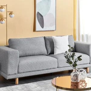 Bank NIVALA Stof Lichtgrijs 3-zitter
