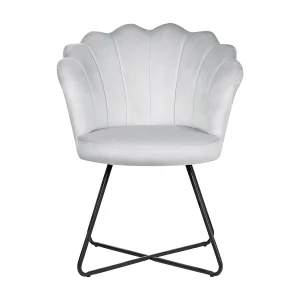 Fauteuil LOVELOCK Fluweel Grijs