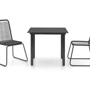 Fyrdar 3-delige Tuinset PVC-rattan zwart Fyrdar 3-delige Tuinset PVC-rattan zwart