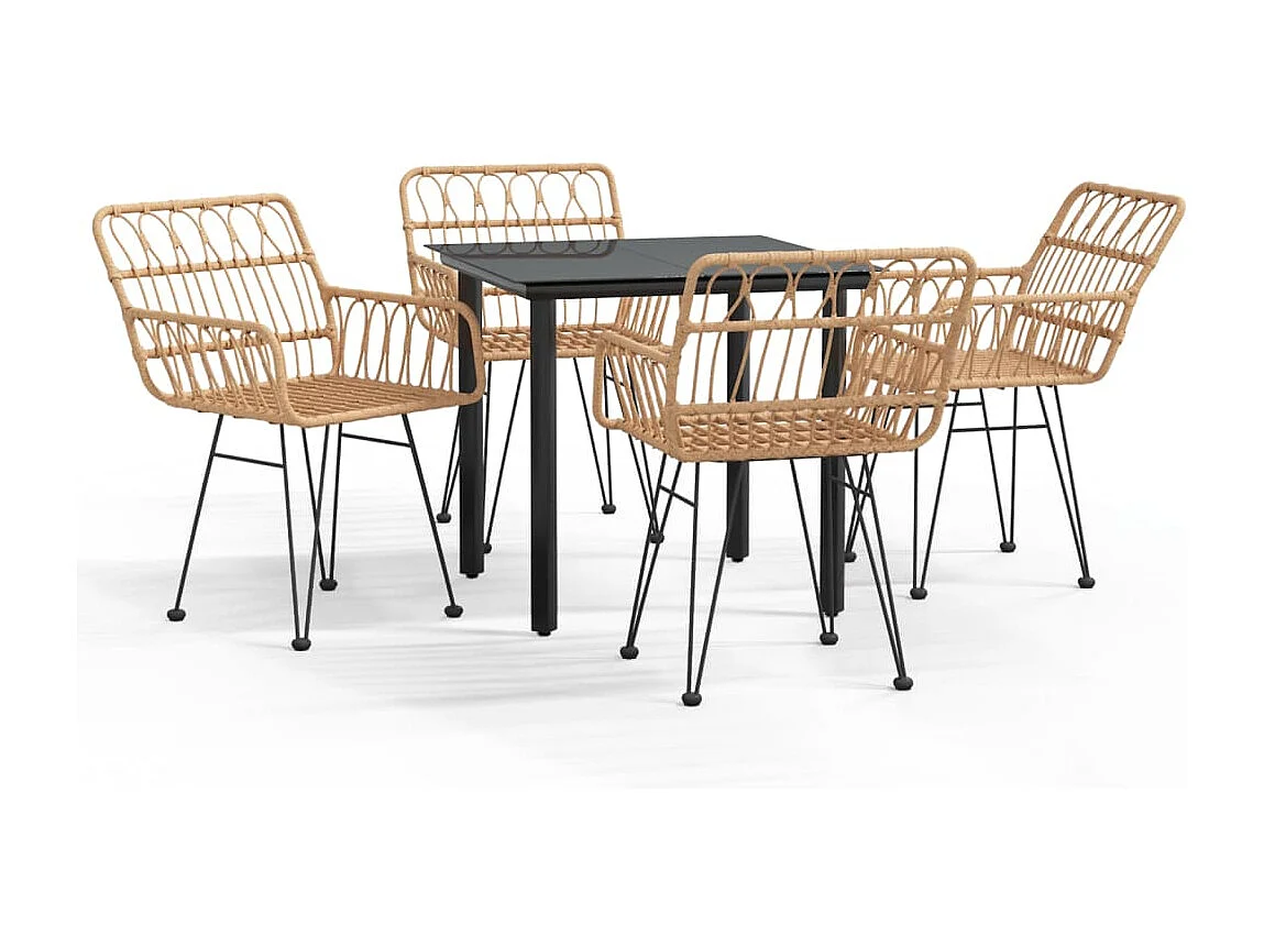 Francisca 5-delige Tuinset poly rattan