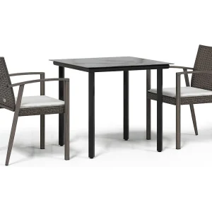Ephrata  3-delige Tuinset met kussens poly rattan en staal