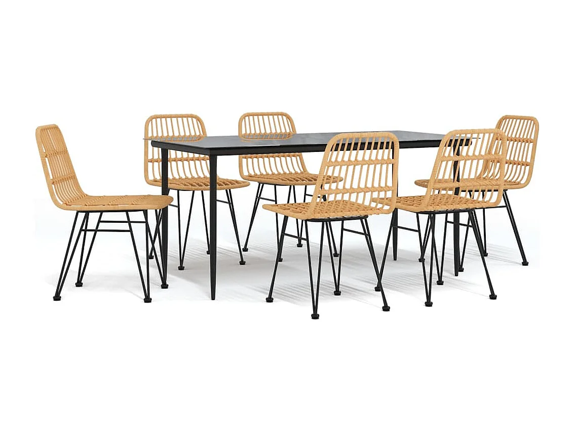 Eden Prairie 7-delige Tuinset poly rattan