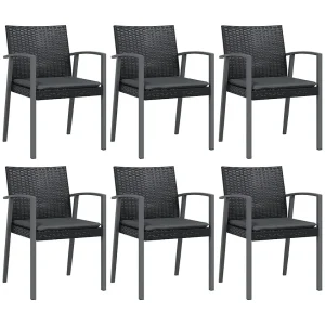 Ephrata 7-delige Tuinset met kussens poly rattan en staal Ephrata 7-delige Tuinset met kussens poly rattan en staal