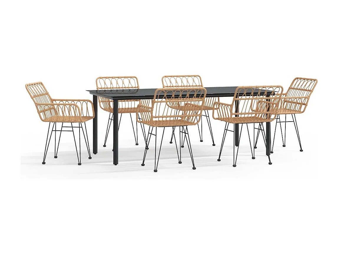 Francisca 7-delige Tuinset poly rattan