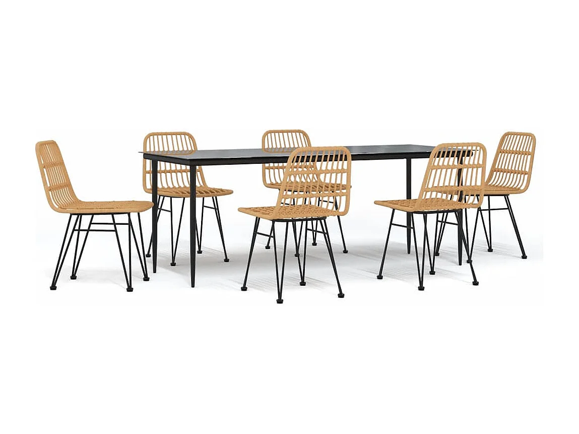 Eden Prairie 7-delige Tuinset poly rattan
