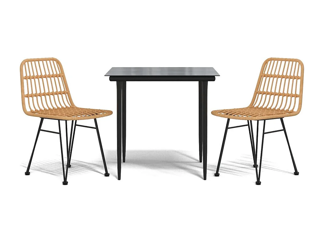Eden Prairie 3-delige Tuinset poly rattan