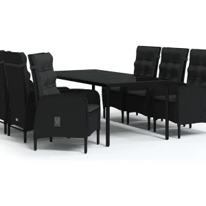 Eliseo 7-delige Tuinset met kussens zwart Eliseo 7-delige Tuinset met kussens zwart