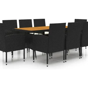 Georgetown 9-delige Tuinset poly rattan zwart Georgetown 9-delige Tuinset poly rattan zwart