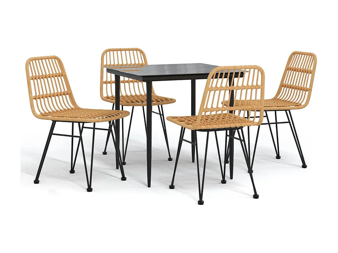 Eden Prairie 5-delige Tuinset poly rattan
