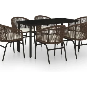 Florentin 7-delige Tuinset bruin Florentin 7-delige Tuinset bruin
