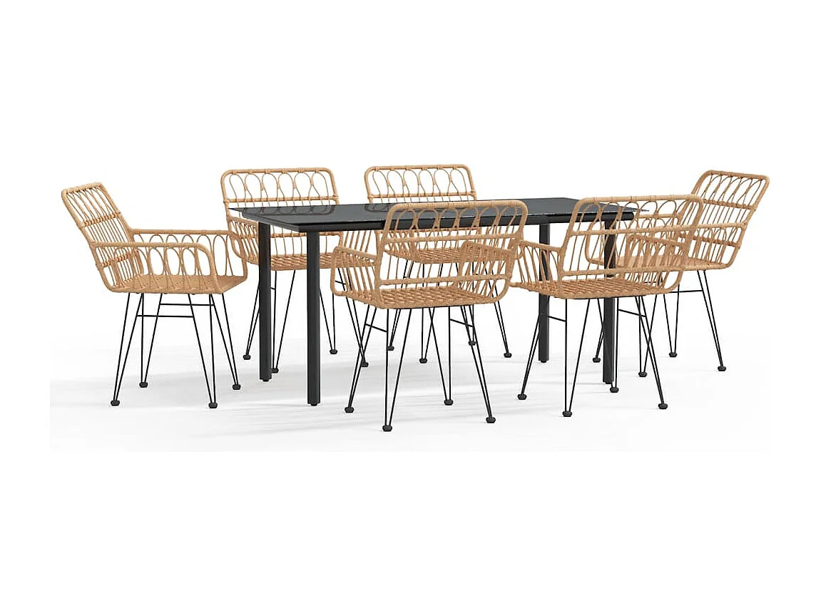 Francisca 7-delige Tuinset poly rattan