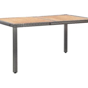 Ewald 7-delige Tuinset met kussens poly rattan grijs Ewald 7-delige Tuinset met kussens poly rattan grijs