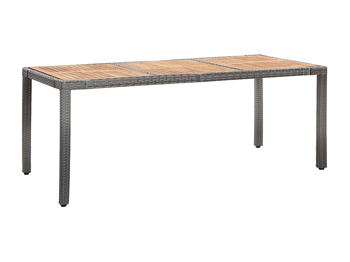 Ewald 9-delige Tuinset met kussens poly rattan grijs