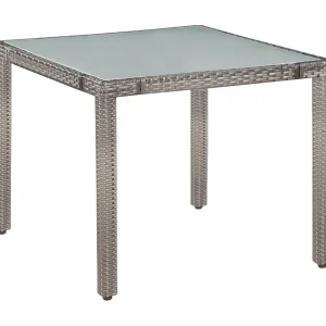 Fea 5-delige Tuinset met kussens poly rattan grijs Fea 5-delige Tuinset met kussens poly rattan grijs