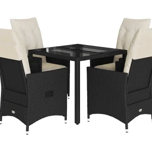 Elm Grove  5-delige Tuinset met kussens poly rattan zwart