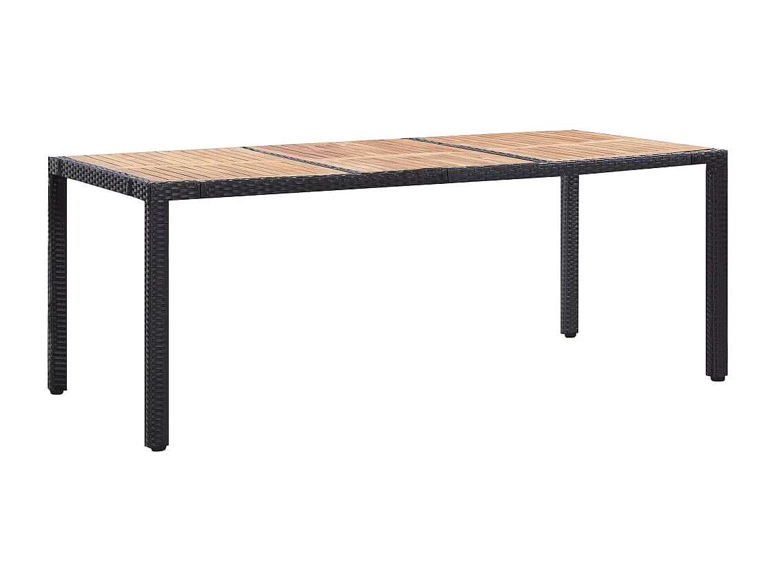 Ewald 9-delige Tuinset met kussens poly rattan zwart