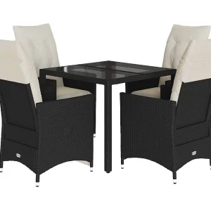 Elm Grove  5-delige Tuinset met kussens poly rattan zwart