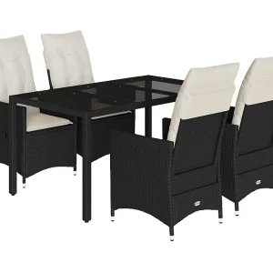 Elm Grove  5-delige Tuinset met kussens poly rattan zwart