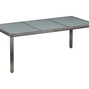 Fea 9-delige Tuinset met kussens poly rattan grijs Fea 9-delige Tuinset met kussens poly rattan grijs