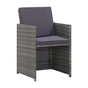 Fultondale 9-delige Tuinset met kussens poly rattan antraciet Fultondale 9-delige Tuinset met kussens poly rattan antraciet