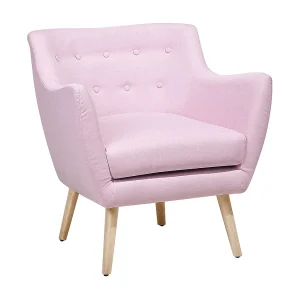 Fauteuil stof lichtroze DRAMMEN