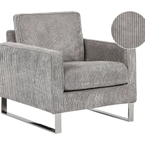 Fauteuil corduroy grijs VIND